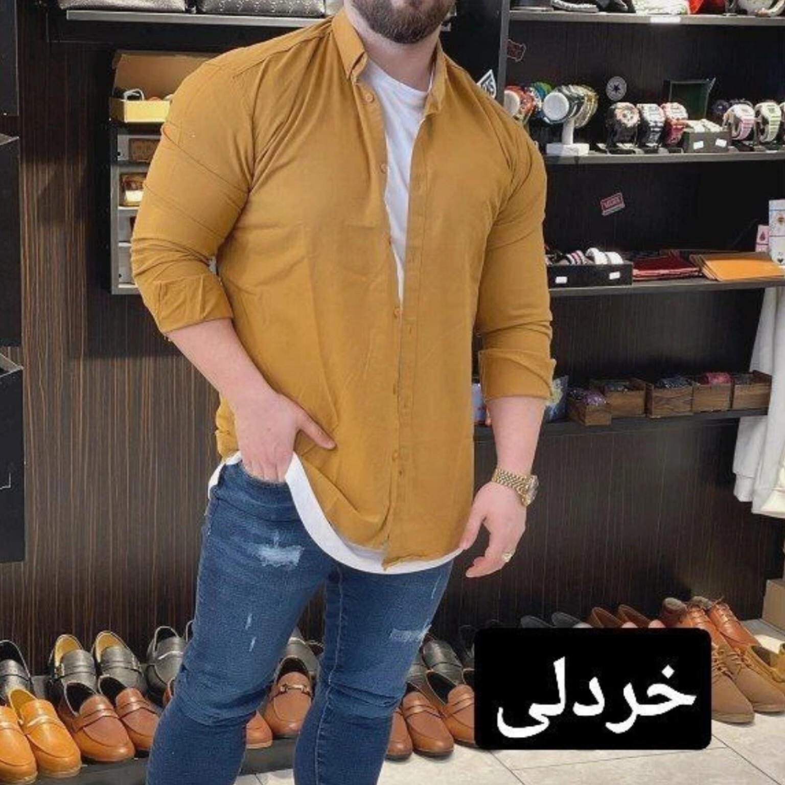 پیراهن کتان سنگشور آستین بلند مردانه در 5 رنگ متنوع بدون تغییر رنگ و بدون آبرفت تضمینی 