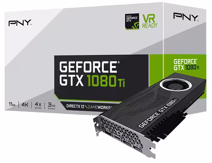 کارت گرافیک پی ان وای مدل GTX 1080 Ti Blower Edition  با حافظه 11 گیگابایت