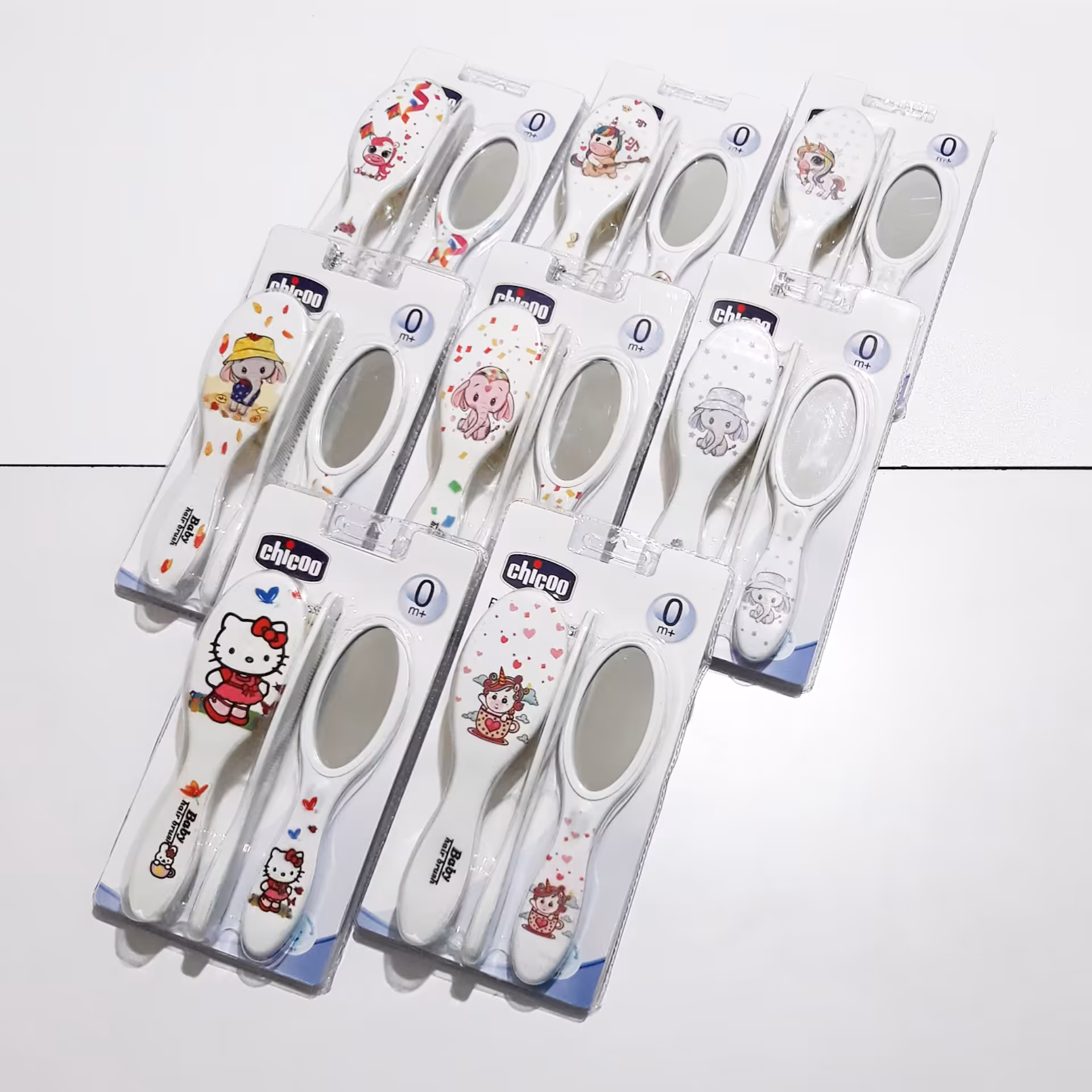 شانه و برس آینه دار فانتزی طرح دار چیکو