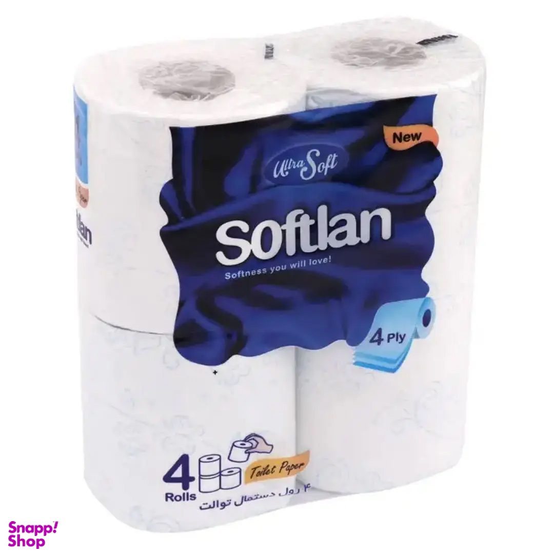 دستمال توالت سافتلن بسته 4 عددی