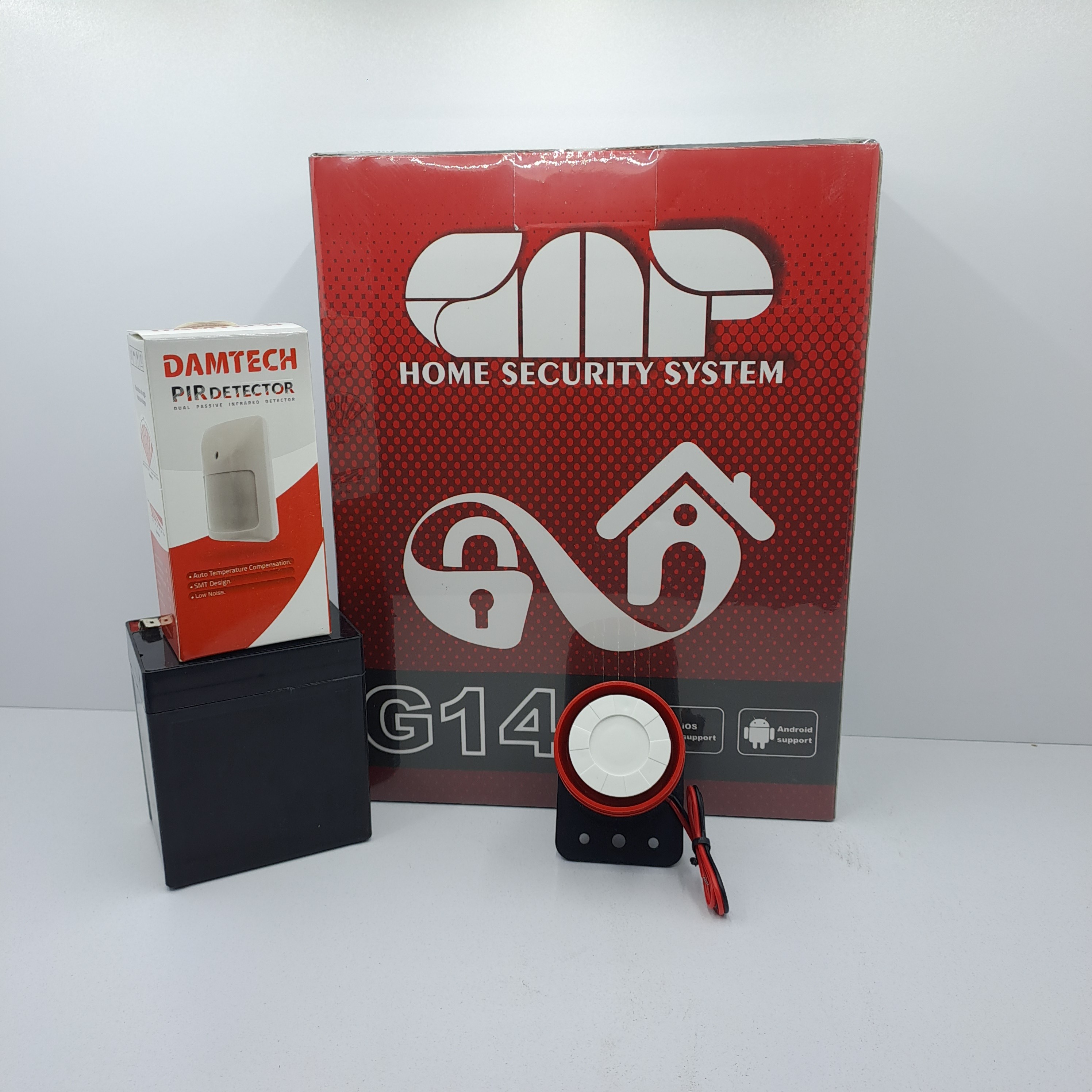 پک دزدگیر سیم کارتی گپ G14 با چشمی سیمی (پک اقتصادی)کد 2015