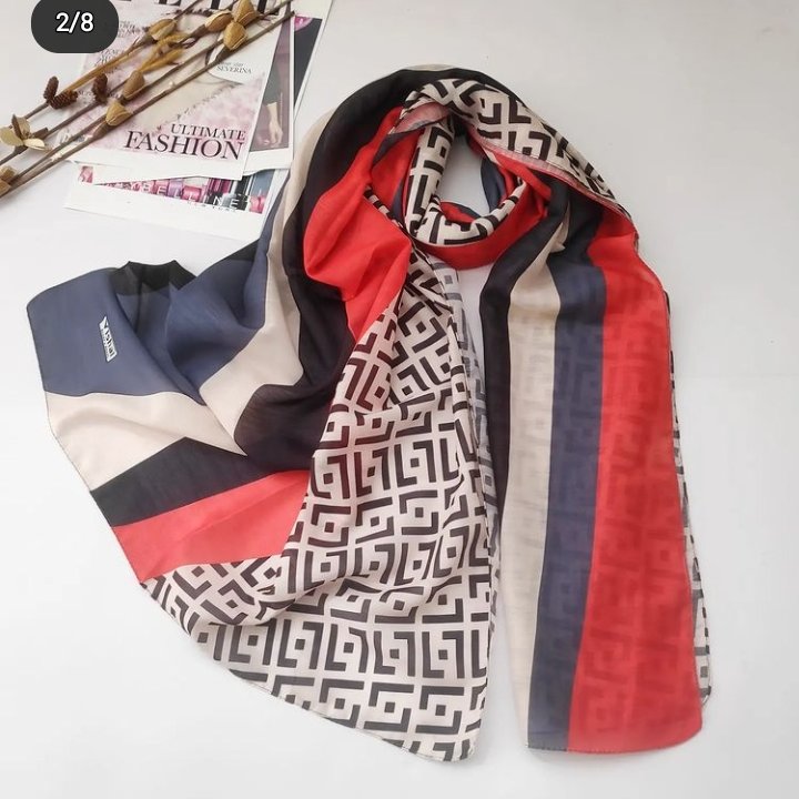 شال نخی منگوله دار لاکچری
