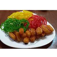 زولبیا و بامیه خانگی وزن( 1000 گرم )1 کیلو  بافت و طعم بازاری