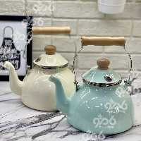 کتری تک لعابی دسته چوبی 2.5لیتر ساده