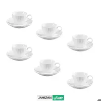 ست فنجان و نعلبکی قهوه خوری 12 پارچه گلدکیش طرح آرنیکا مدل GK801111