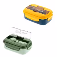 ظرف غذای منقسم 1100 میل با قاشق و چنگال لانچ باکس