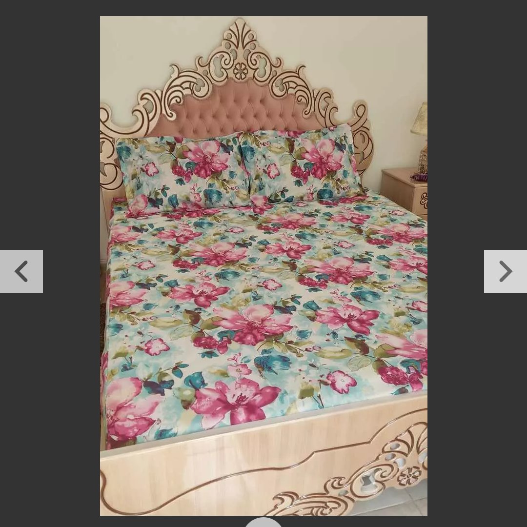 نیم ست روتختی کش دار دو نفره طرح آب رنگی ( کاور تشک تخت با دو عدد روبالشتی)
