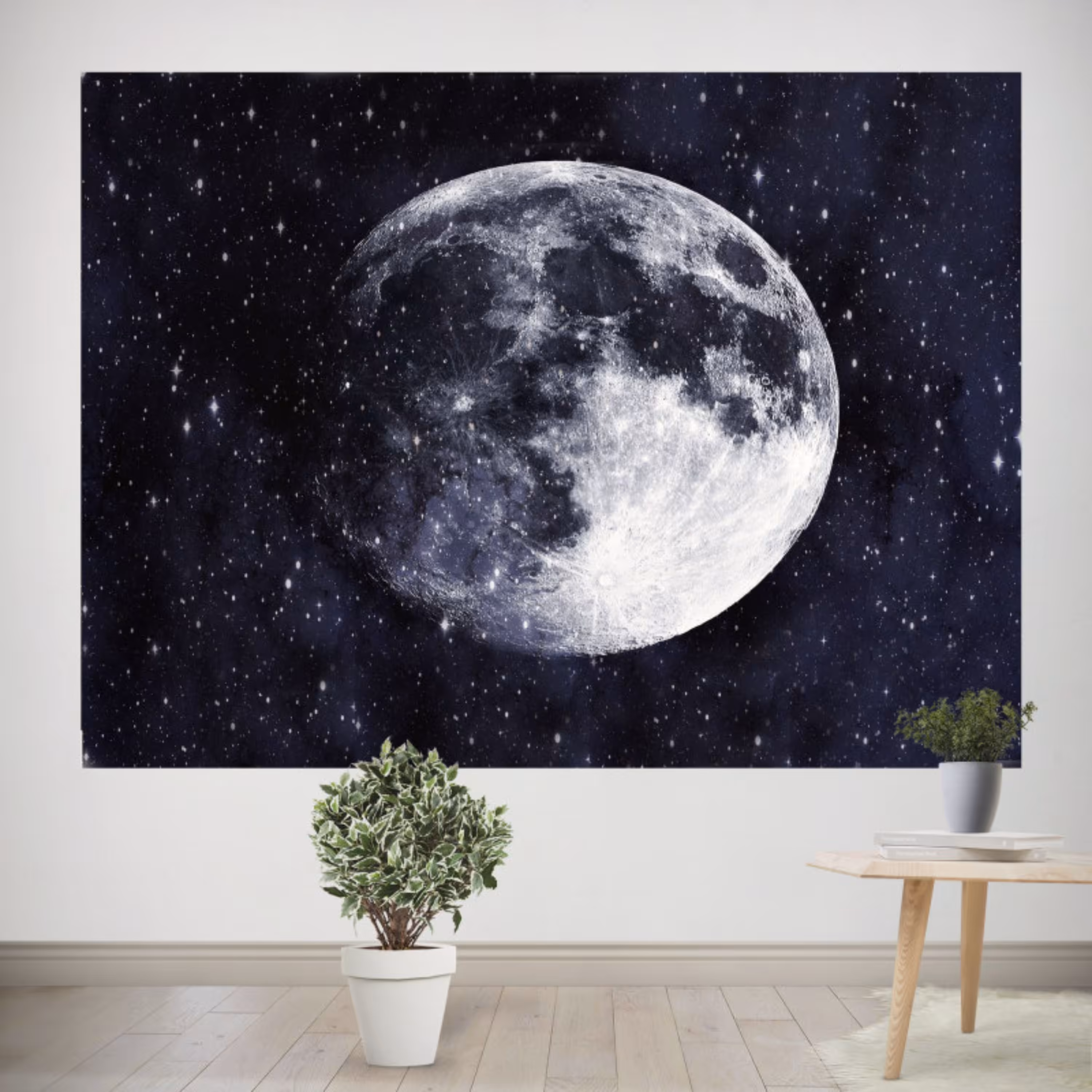 پوستر پارچه ای طرح تپستری ماه کد 008