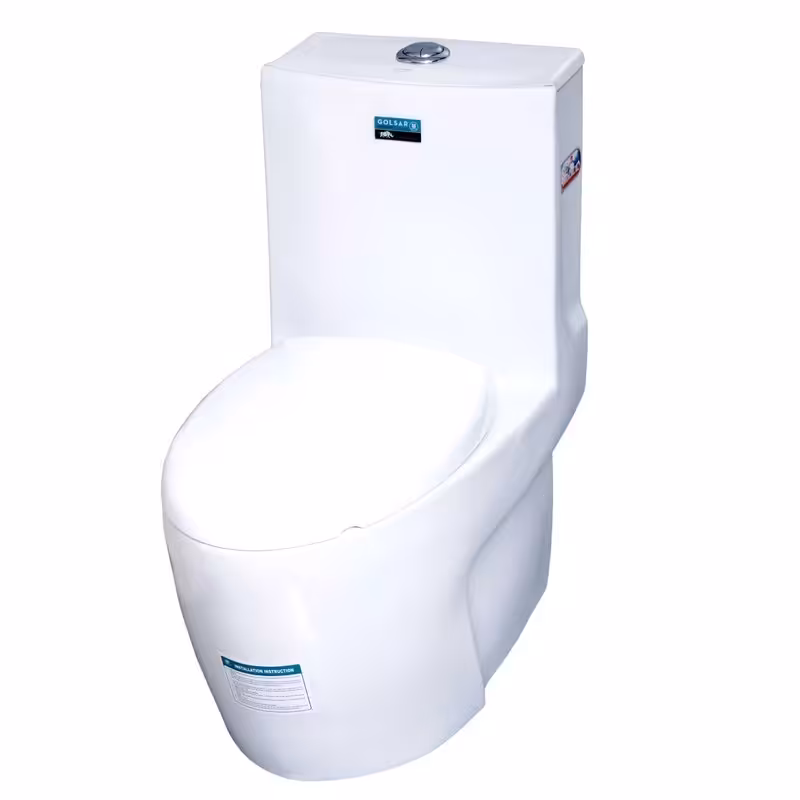 توالت فرنگی گلسار مدل پلاتوس (خروجی 10) (پس کرایه)