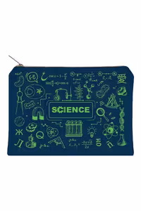 زیپ کیف سایز A5 science سرمه ای دات نوت