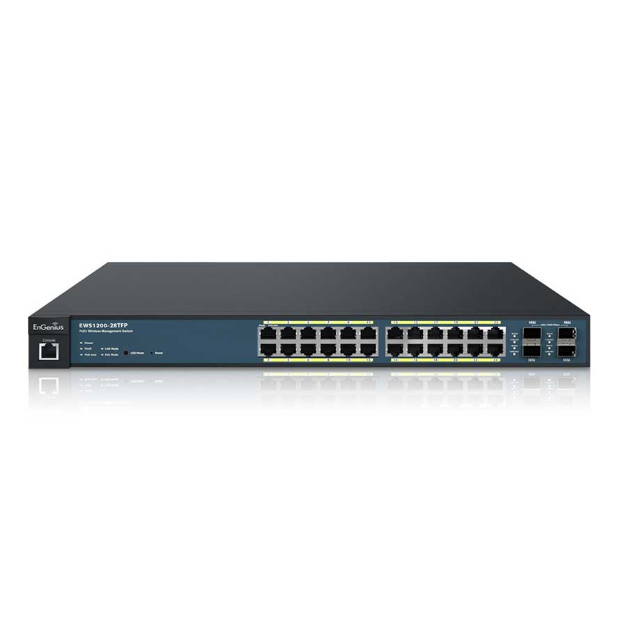 قیمت و خرید سوييچ 24 پورت گيگابيت انجنیوس مدل EWS1200-28TFP | یاس ارتباط