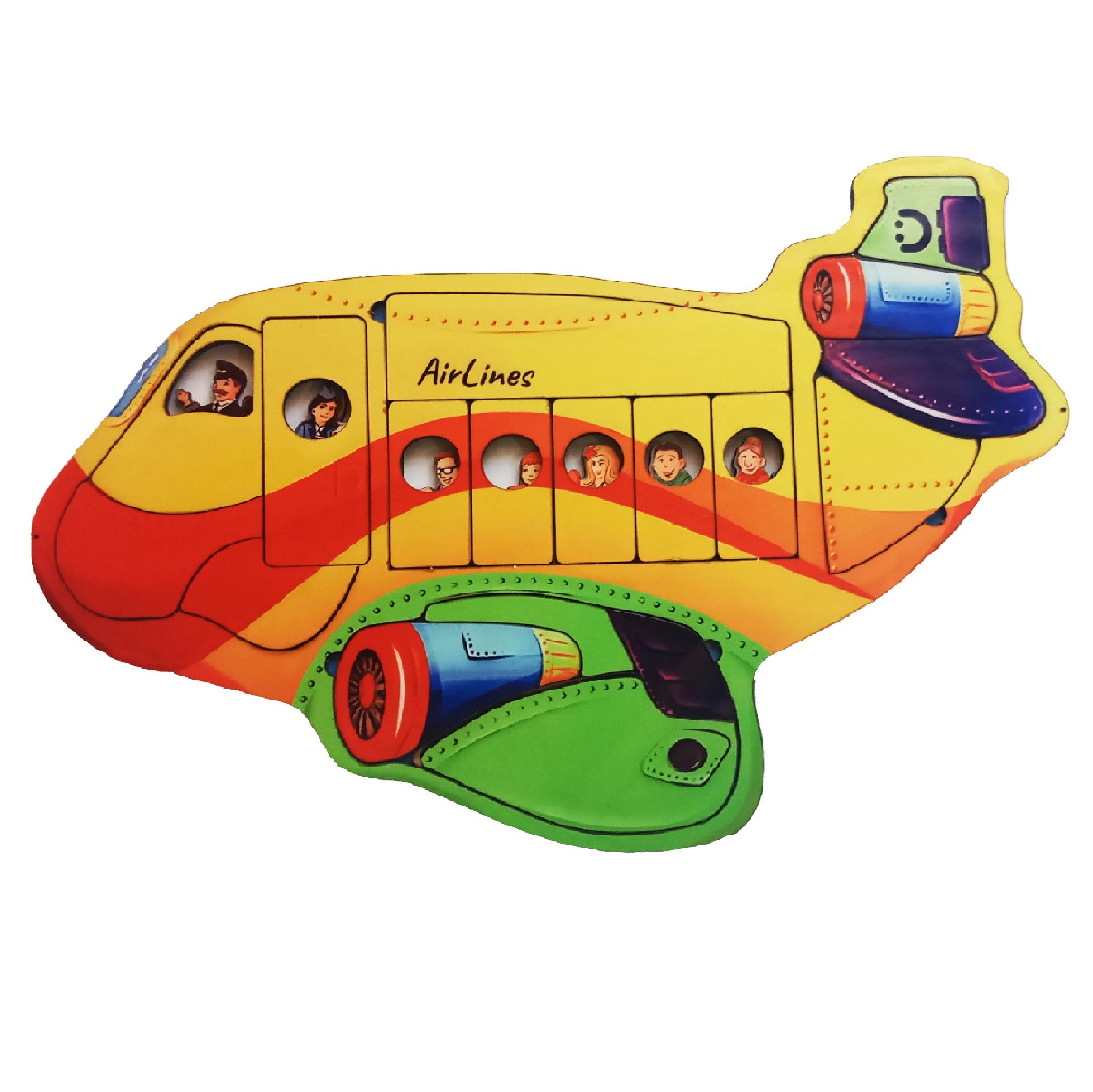 پازل سه لایه کودک هواپیما 