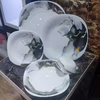 سرویس گلدن اوپال مرمر مشکی 26 پارچه 