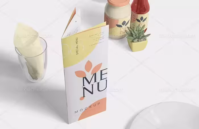 موکاپ منوی رستوران PSD | گرافیک با طعم تربچه