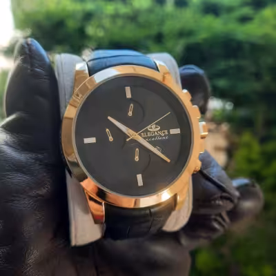 ساعت مچی ست مردانه و زنانه الگانس و رومانسون بند چرم