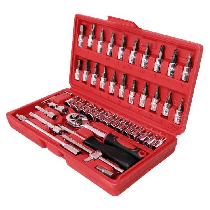 جعبه بکس 46 پارچه بکس و پیچ گوشتی درایو هونگتو HONGTOU مدل C