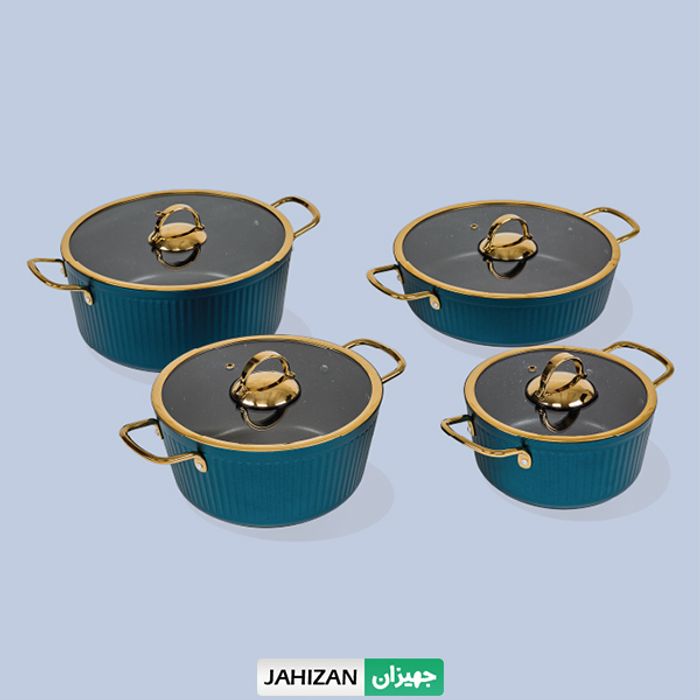 سرویس قابلمه 8پارچه یونیک مدل فلورانس کله غازی UN-8406