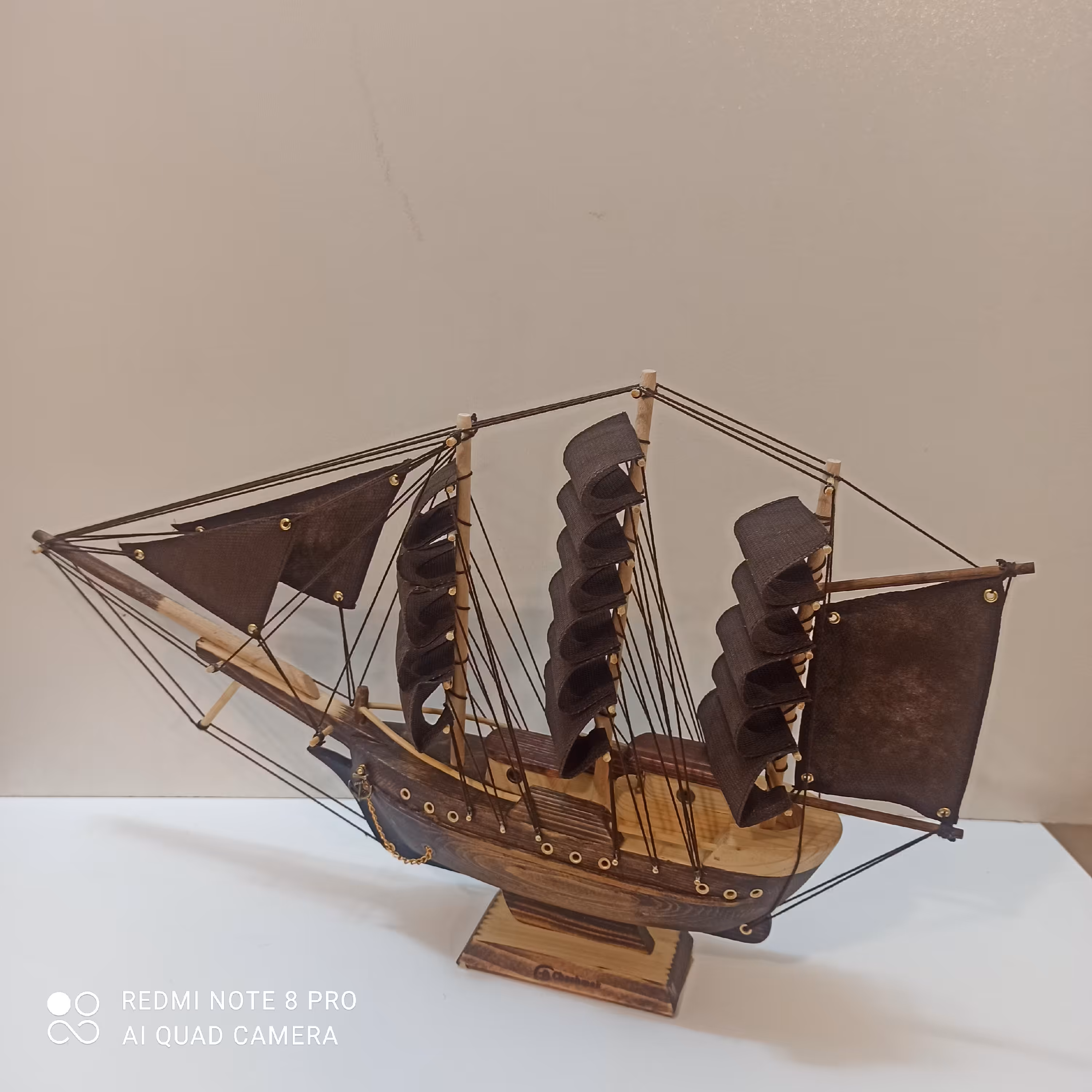 ماکت کشتی کشتی چوبی دکوری وتزیینی مجسمه وتندیس کد1