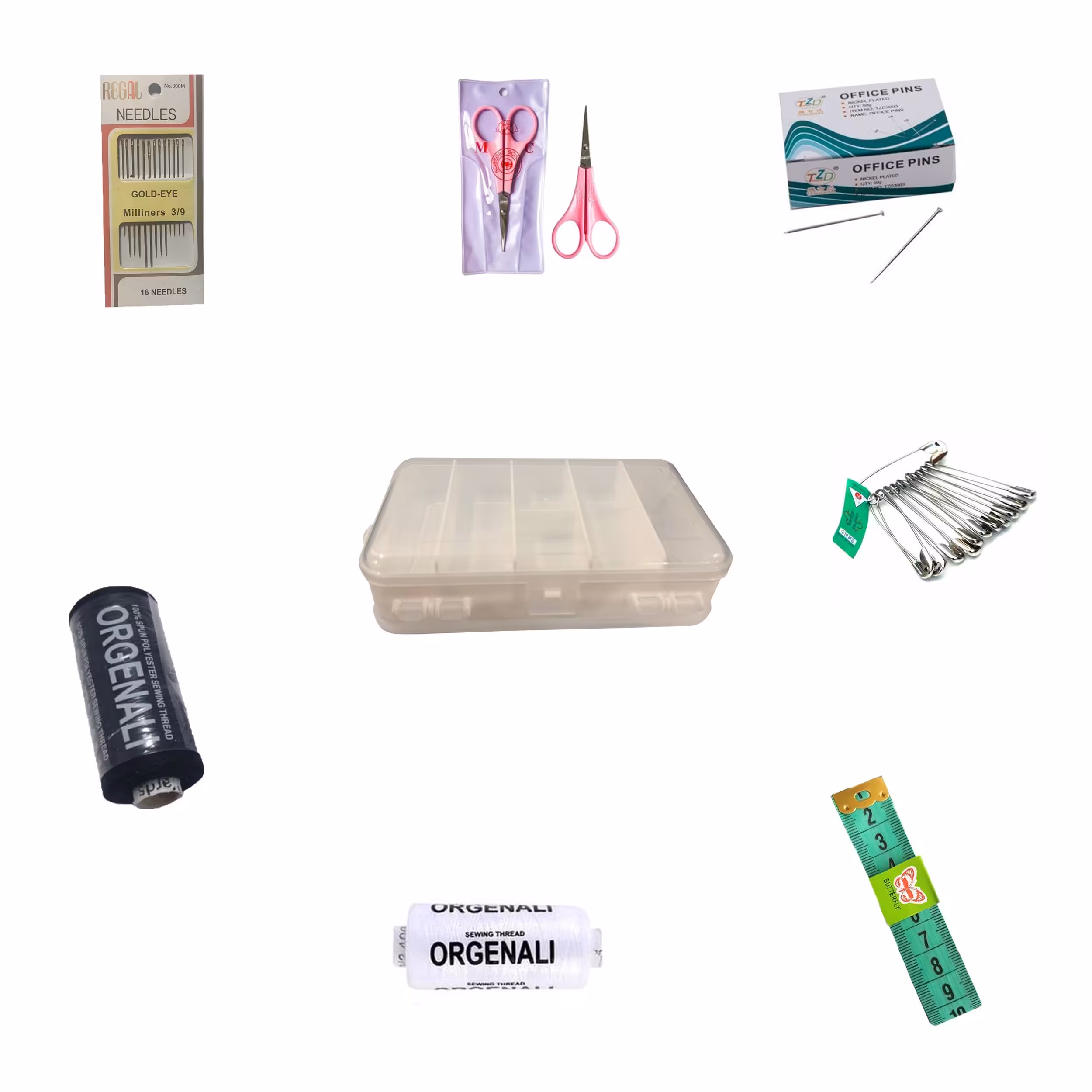 جعبه ابزار خیاطی مجموعه 8 عددی
