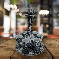 تنگ و جام سنگی قلم خورده سوغات مشهد مقدس 