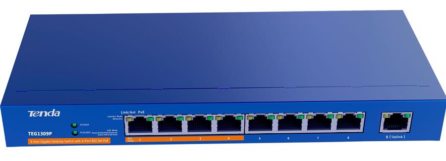 سوئیچ  9 پورت تندا مدل تی ای جی 1309 پی