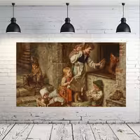 تابلو بوم نقاش معروف آلمانی هرمان فون طرح کفاش روستا