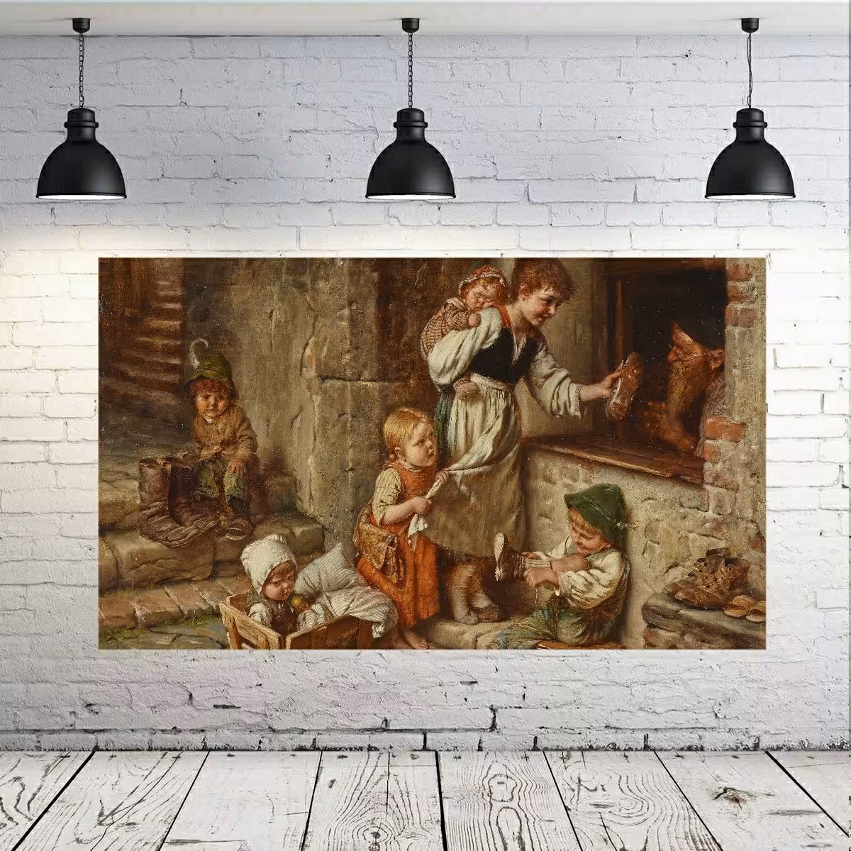 تابلو بوم نقاش معروف آلمانی هرمان فون طرح کفاش روستا