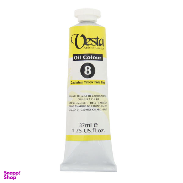 رنگ روغن وستا مدل Cadmium Yellow Pale Hue 8 حجم 37 میلی لیتر