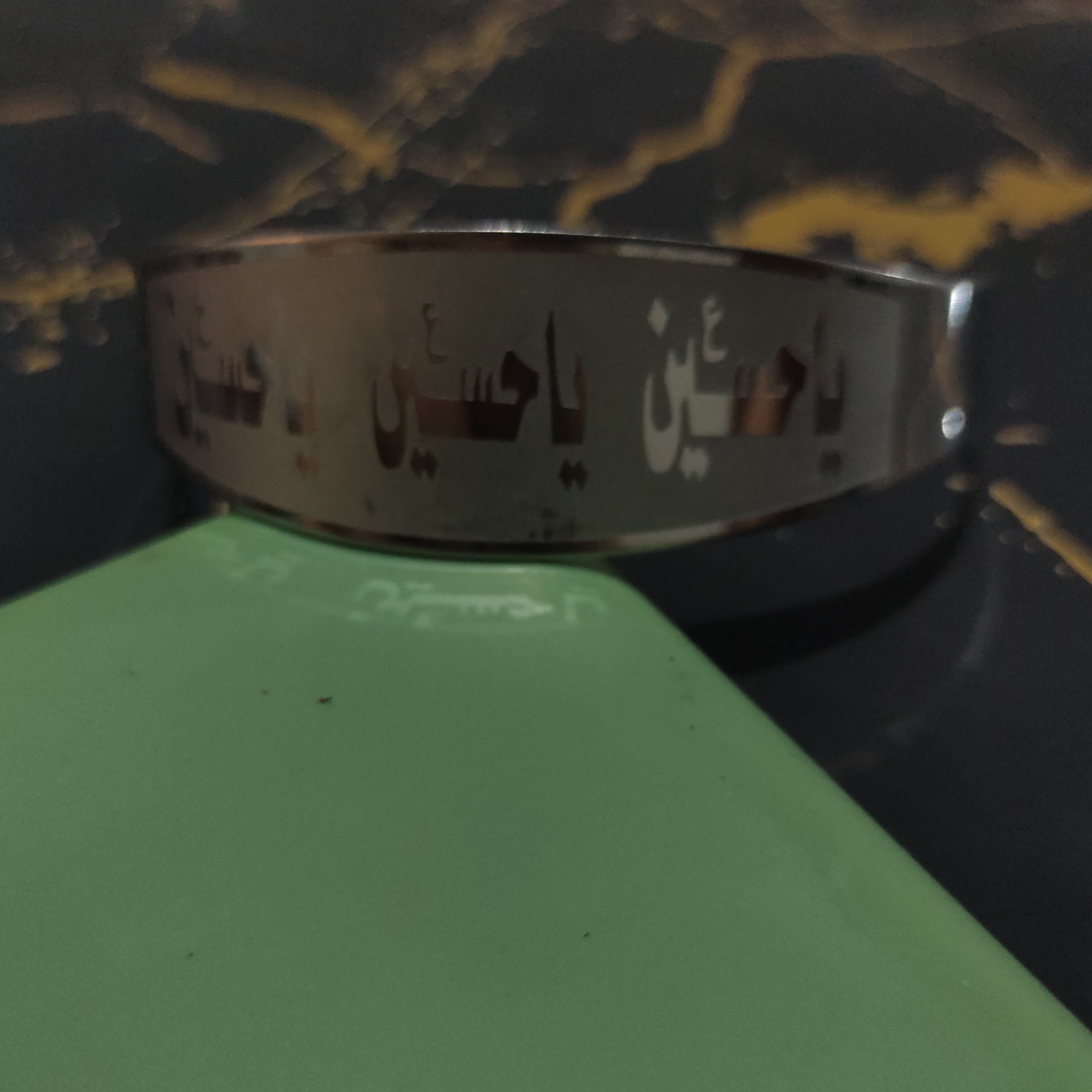 دستبند استیل مذهبی یا حسین رنک ثابت و ضد حساسیت