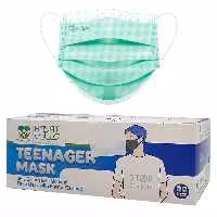 ماسک سه لایه  حیات نوجوان رنگ سبز بسته 30 عددی
