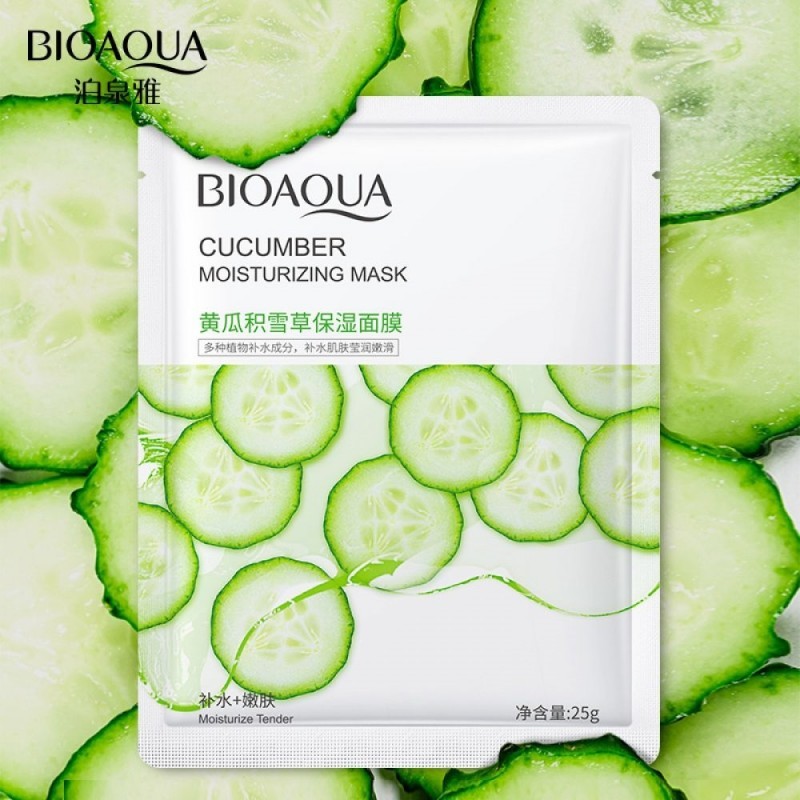 ماسک ورقه ای صورت با عصاره خیار بیوآکوا BIOAQUA