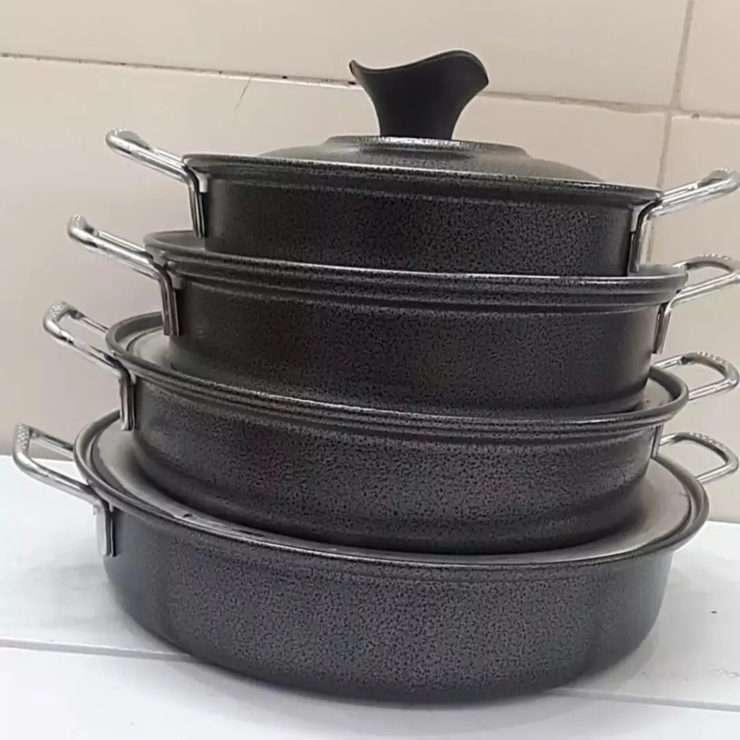 سرویس تابه 4تایی روحی رنگ استاتیک نسوز 