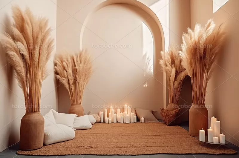 بک دراپ عکاسی با خوشه های گندم | گرافیک با طعم تربچه