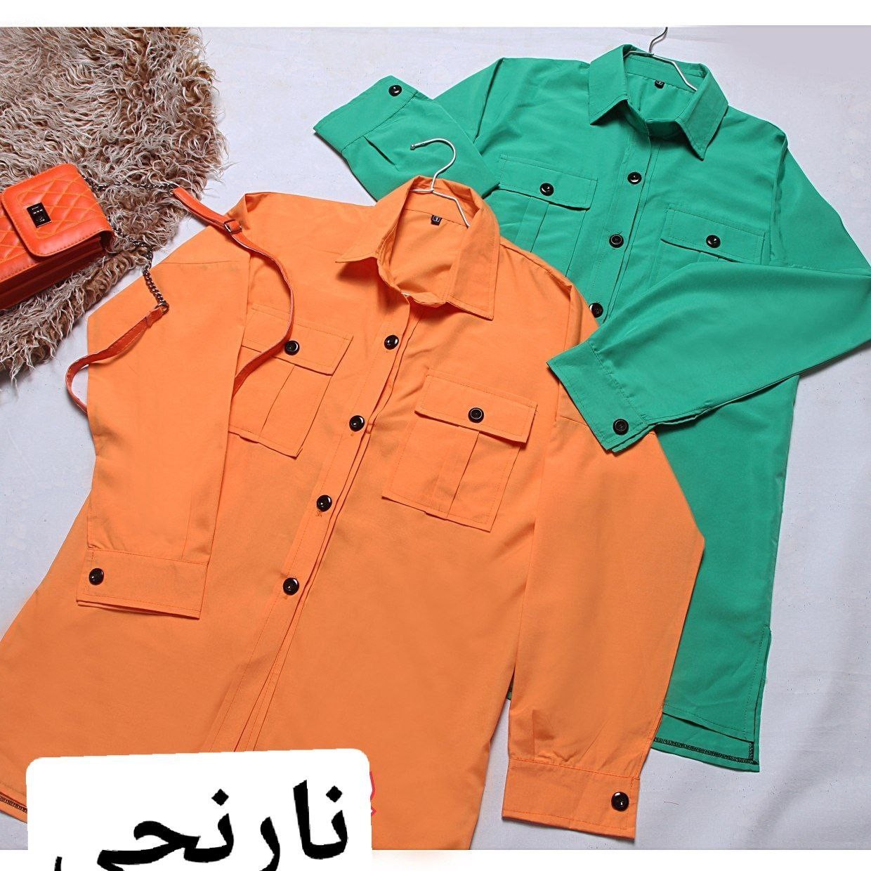 شومیز مانتویی دوجیب رز