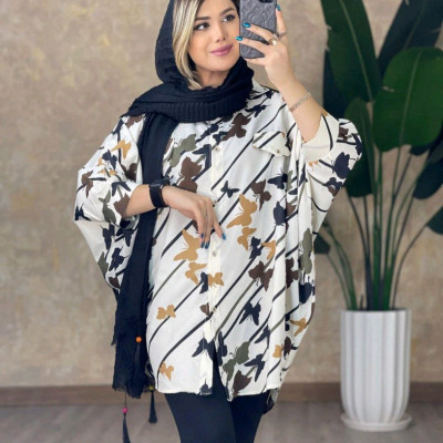 پانچ زنانه داکرون مدل مانتو پانچ1033