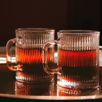 لیوان شیشه ای دسته دار لیندو دست 6عددی