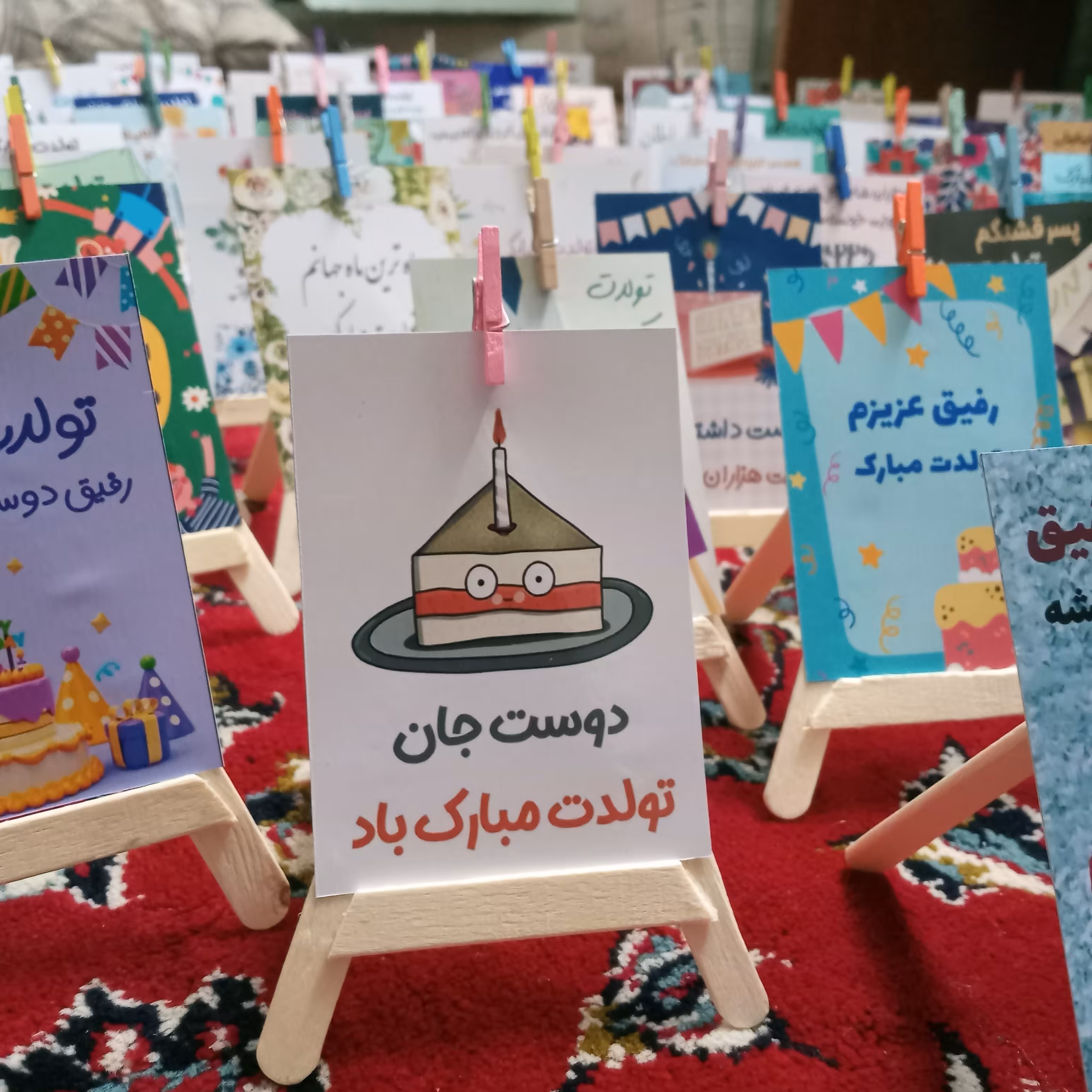 گیفت تولد پک 10 عددی طرح بوم نقاشی سه پایه 