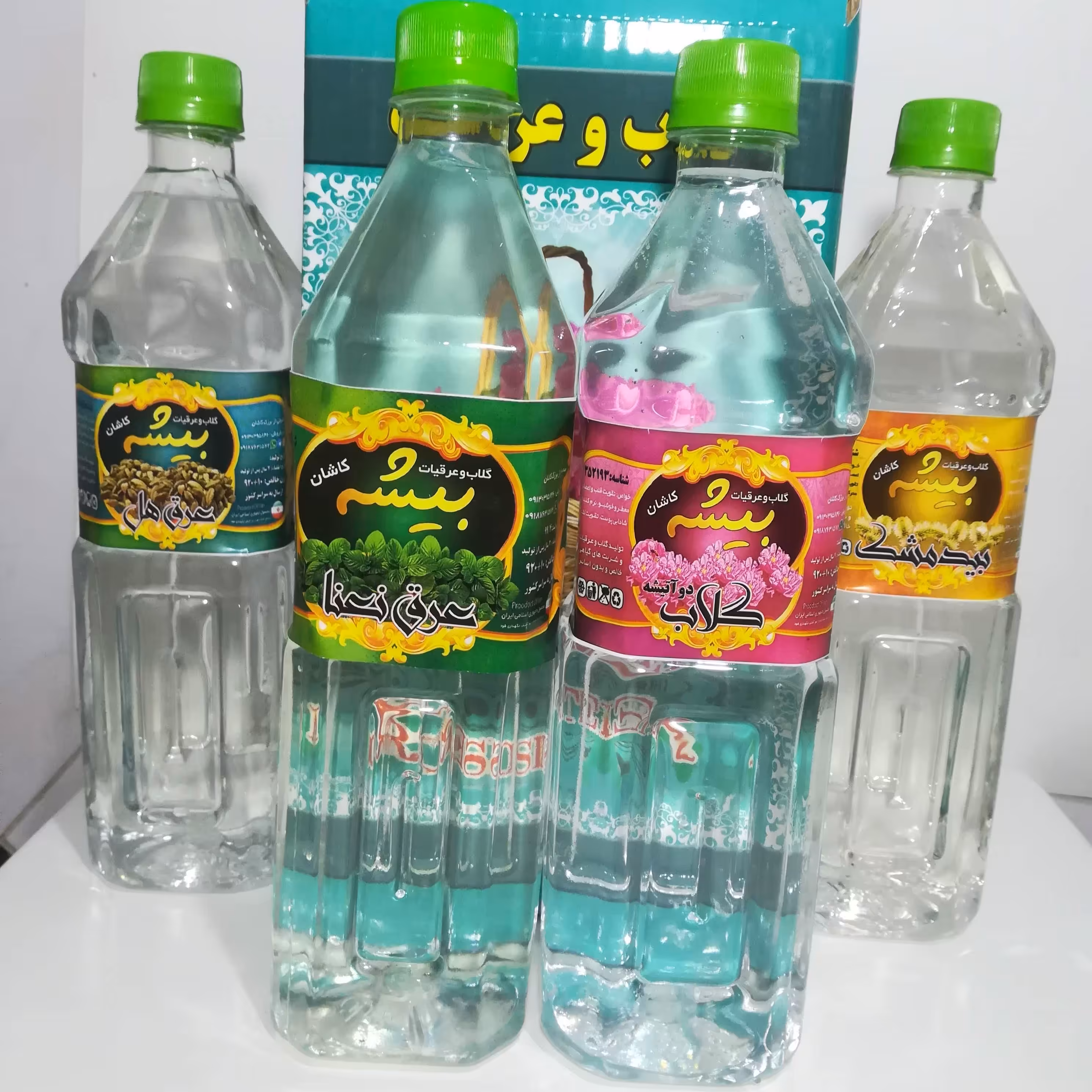 پک کادویی گلاب و عرقیات درجه یک بیشه