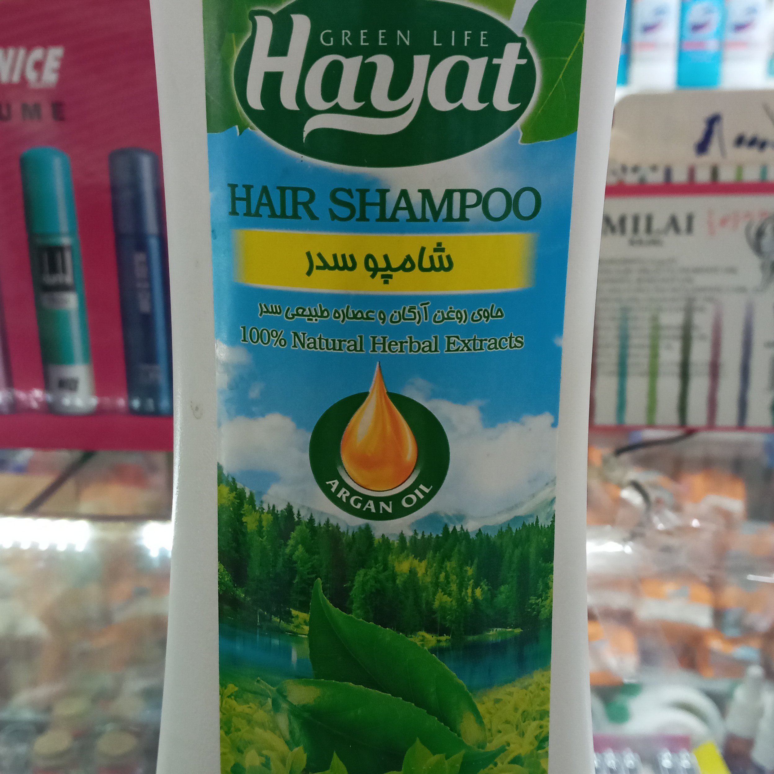 شامپو سدر حیات حاوی روغن آرگان وعصاره طبیعی سدر