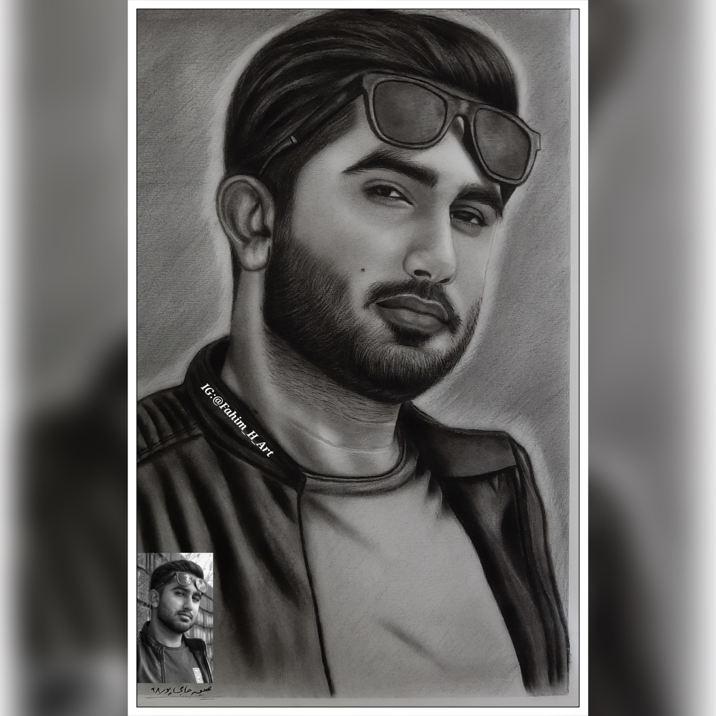 طراحی چهره سیاهقلم باکیفیت عالی سایزa4 (ارسال رایگان)