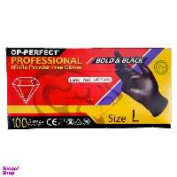 دستکش نیتریل مشکی اوپی پرفکت مدل Bold & Black ایران حریر 100 عددی