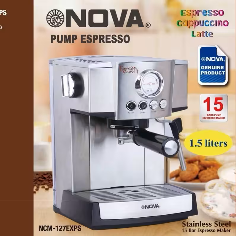 اسپرسو ساز نیمه صنعتی نوا مدل NCM - 127 پمپ ایتالیایی