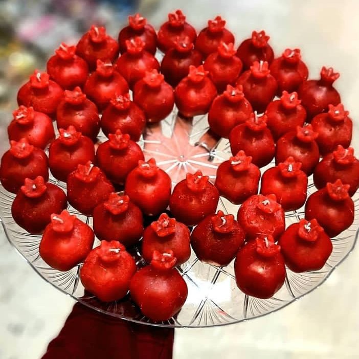 شمع انار  4سانتی مناسب دیزاین یلدا