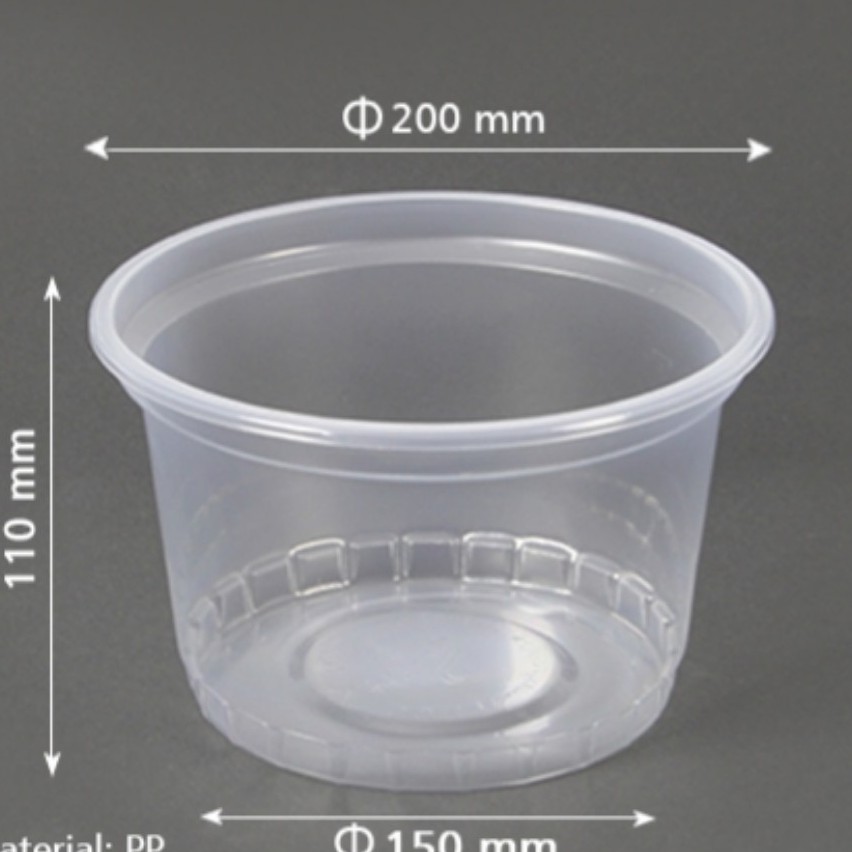 ظرف سطل ماست 650 سی سی با درب (بسته 100 تایی)