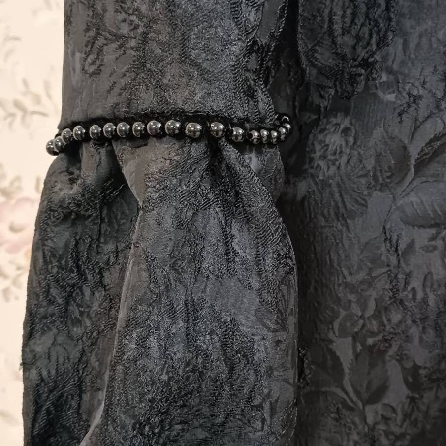 مانتو مشکی ژاکارد