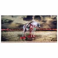 پرچم مخمل عصر عاشورا نقاشی فرشچیان عصر عاشورا