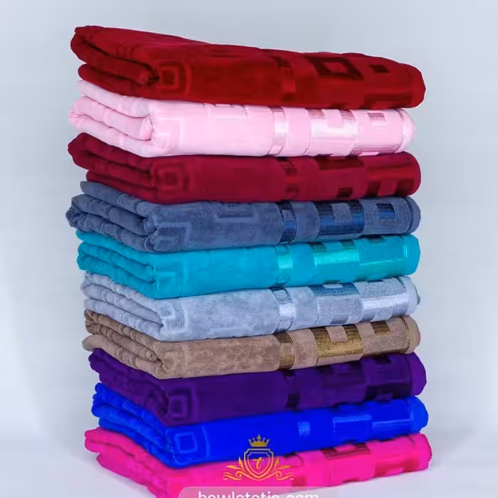 حوله نیم حمام طرح هندسی برند ماندگار 1125