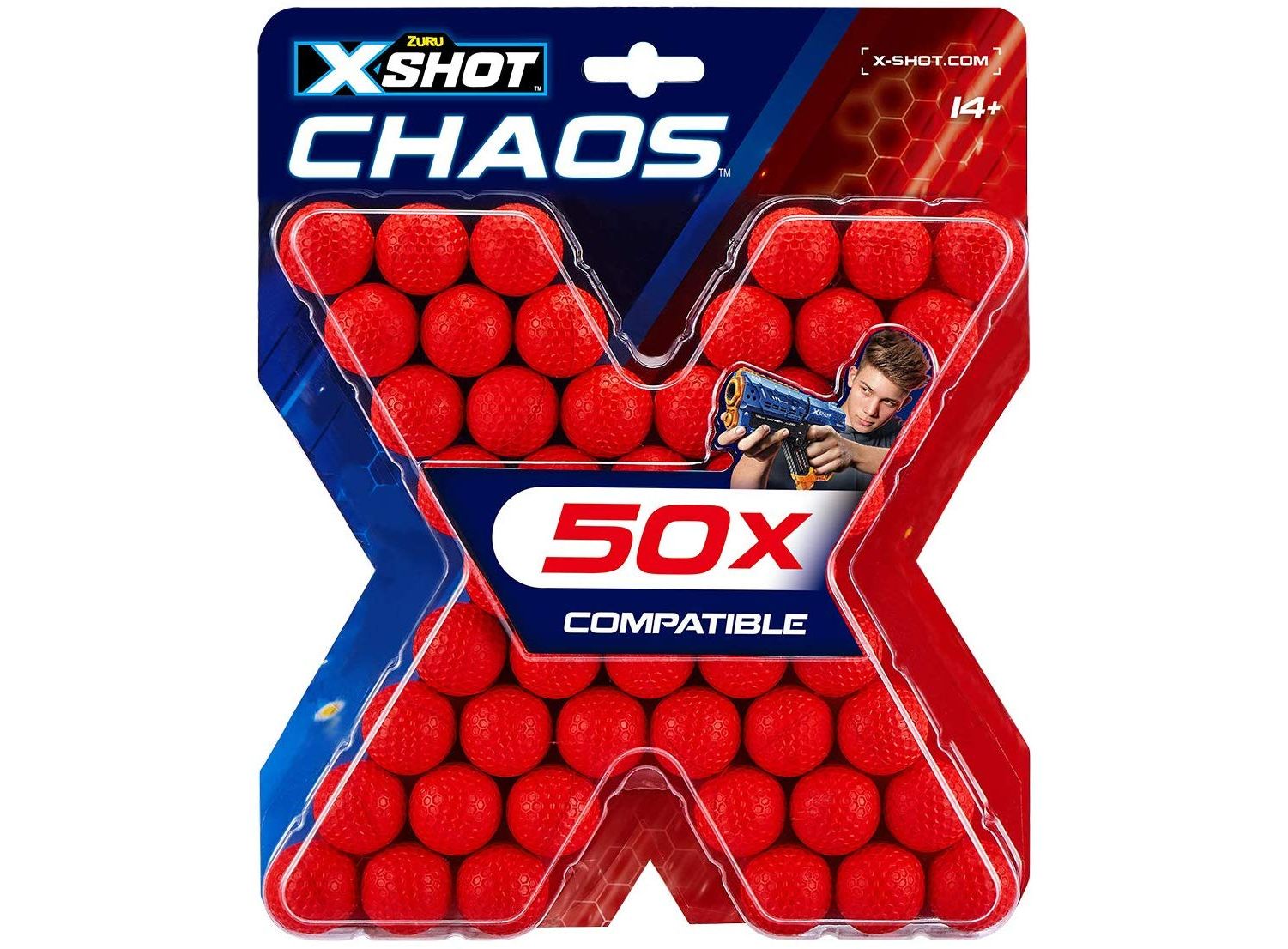 خرید تیر فومی توپی 50 تایی اکس شات X-Shot Chaos با بهترین قیمت