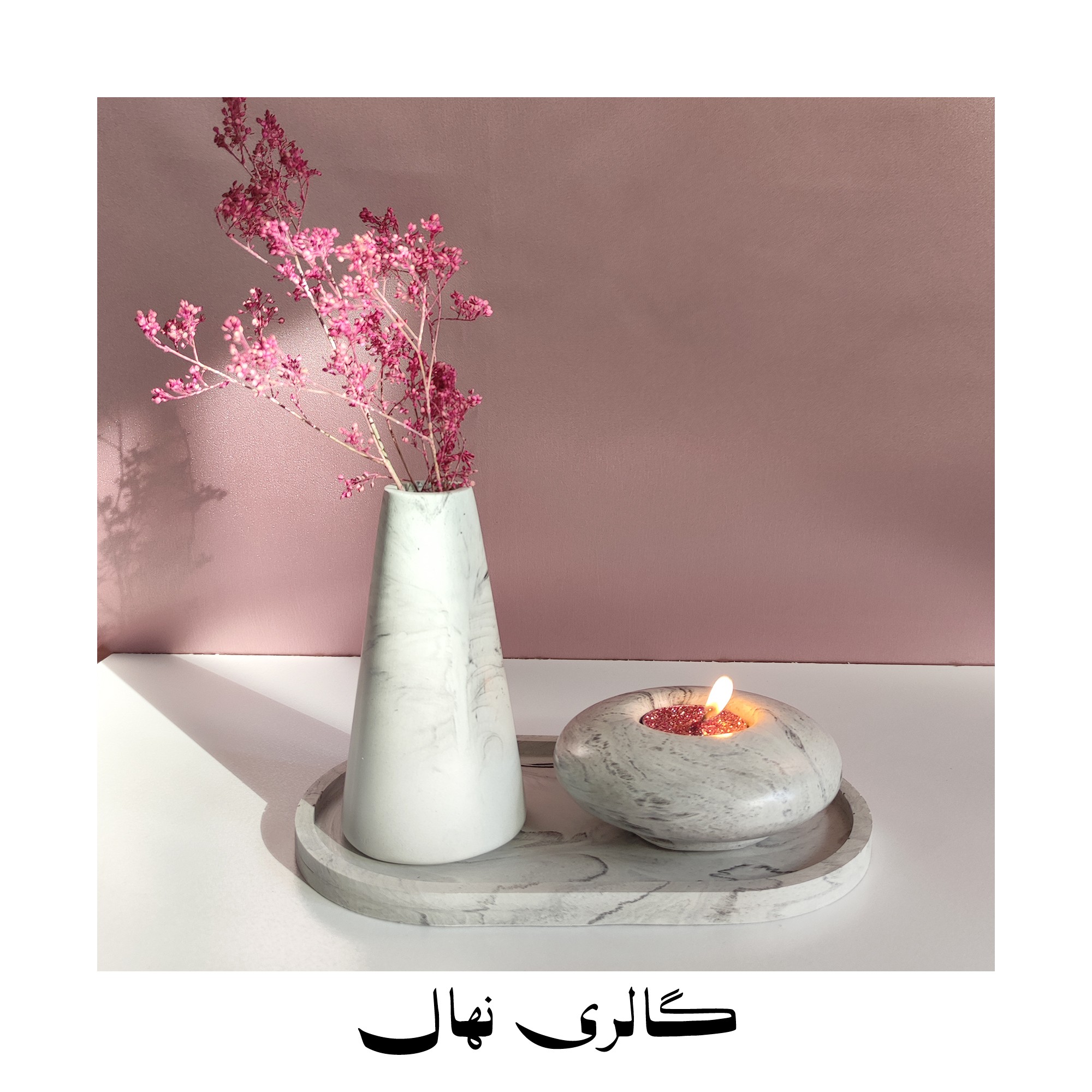 ست جاشمعی گلدان