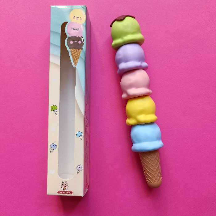 هایلایتر فانتزی بستنی  اسکوپی 5 تایی،جعبه دار